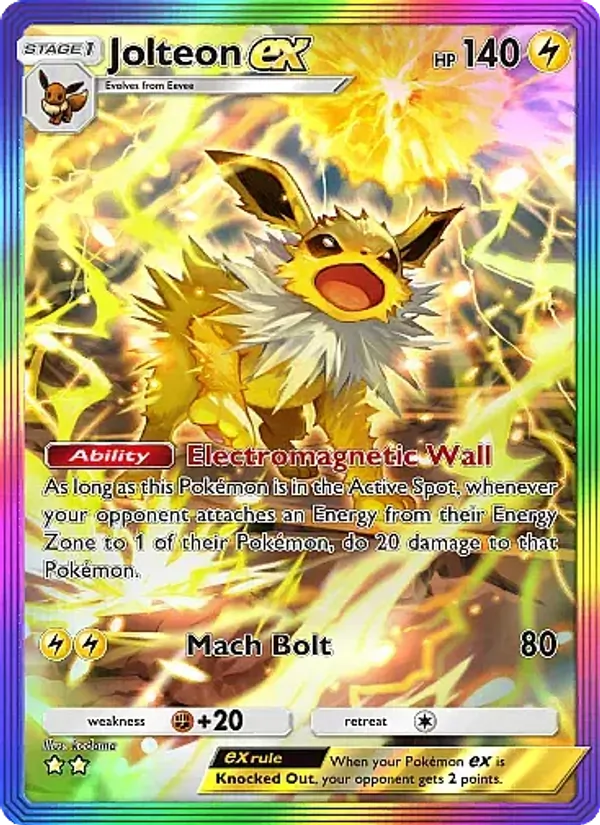 Jolteon ex - Mega Rising Pokemon Card