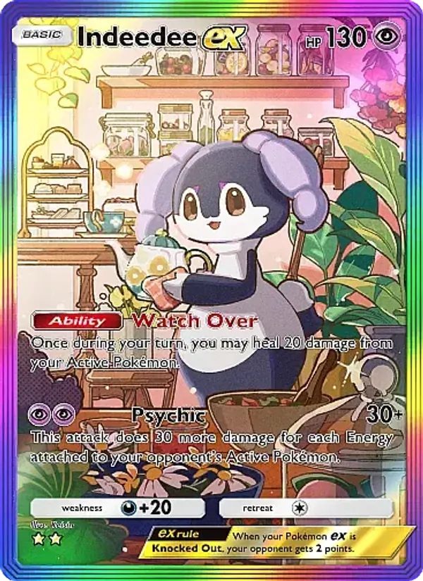 Indeedee ex - Mega Rising Pokemon Card