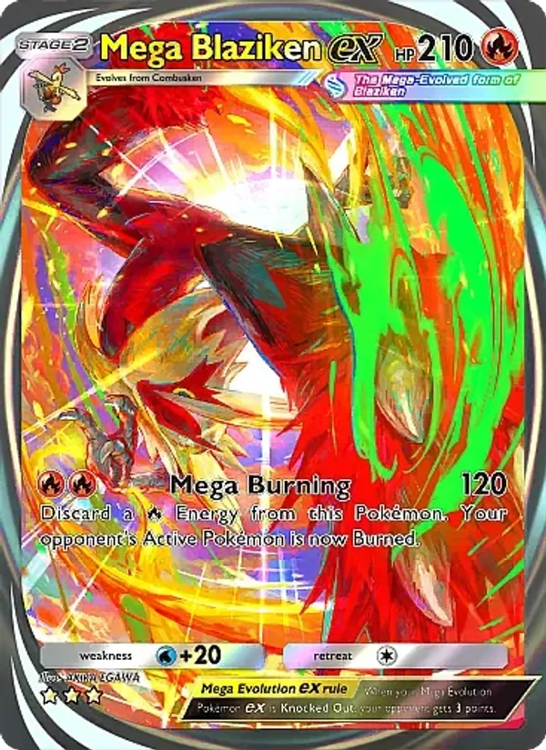 Mega Blaziken ex - Mega Rising Pokemon Card
