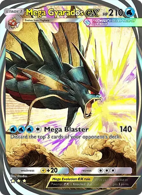 Mega Gyarados ex - Mega Rising Pokemon Card