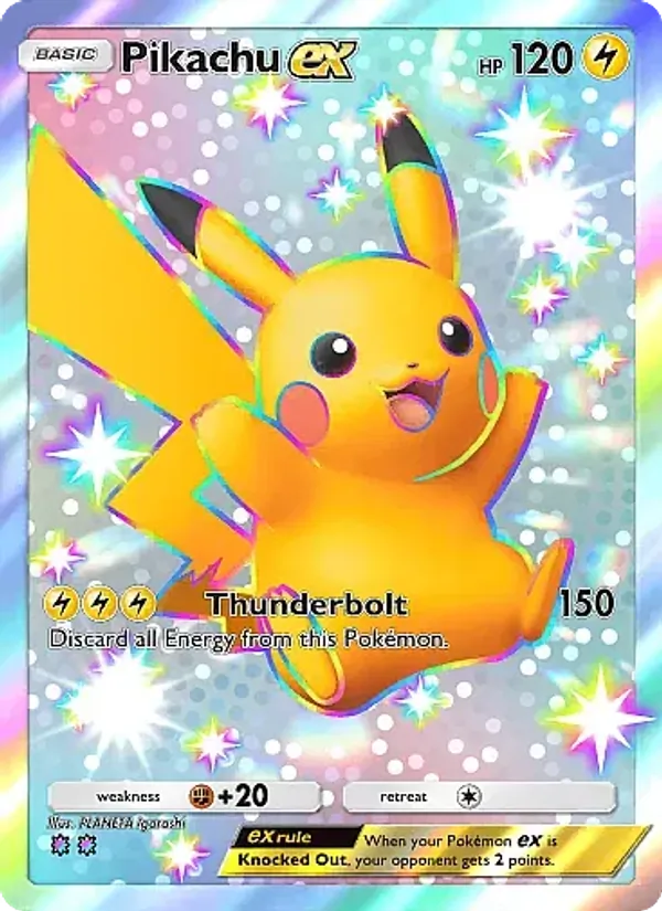Pikachu ex - Mega Rising Pokemon Card