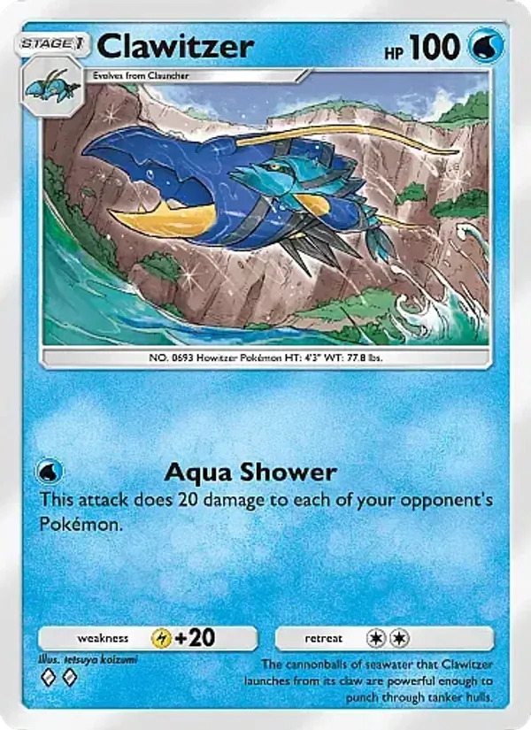 Clawitzer - Crimson Blaze Pokemon Card