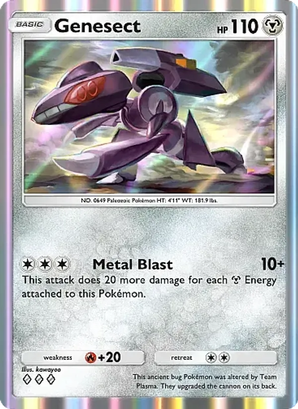 Genesect - Crimson Blaze Pokemon Card