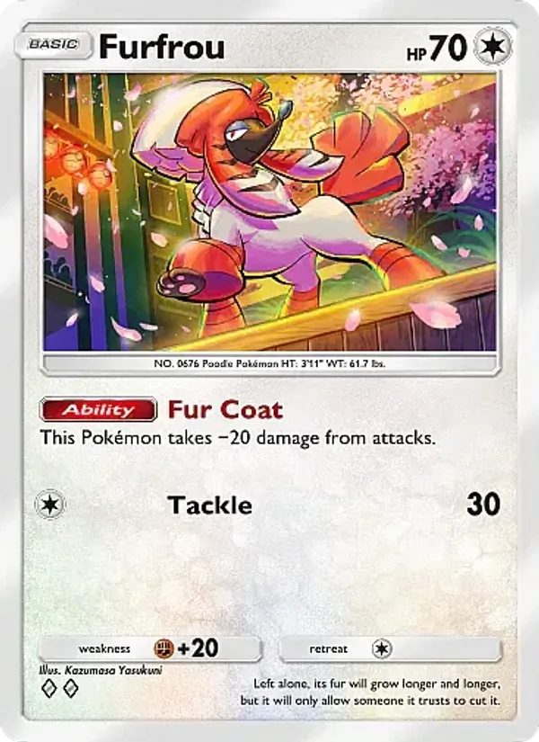 Furfrou - Crimson Blaze Pokemon Card