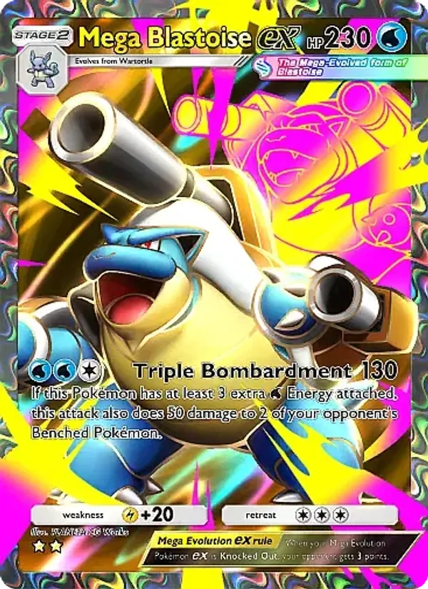 Mega Blastoise ex - Crimson Blaze Pokemon Card