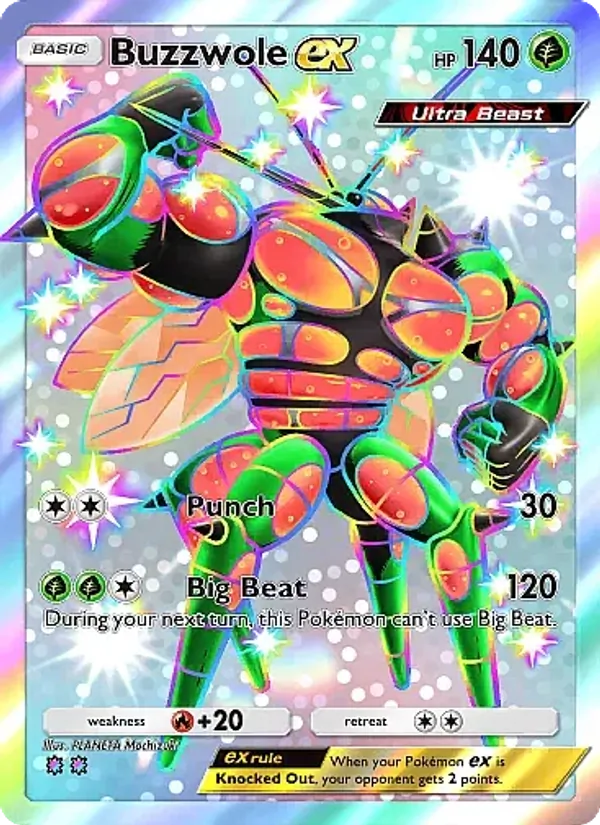Buzzwole ex - Crimson Blaze Pokemon Card