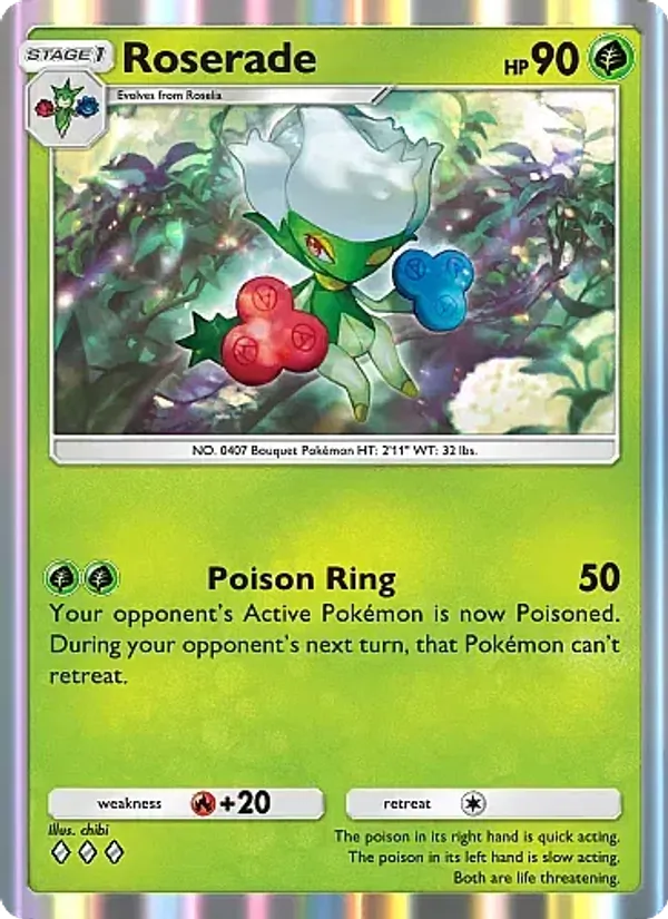 Roserade - Fantastical Parade Pokemon Card