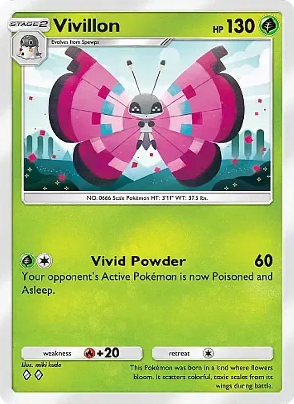 Vivillon - Fantastical Parade Pokemon Card