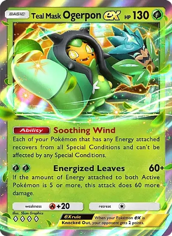 Teal Mask Ogerpon ex - Fantastical Parade Pokemon Card