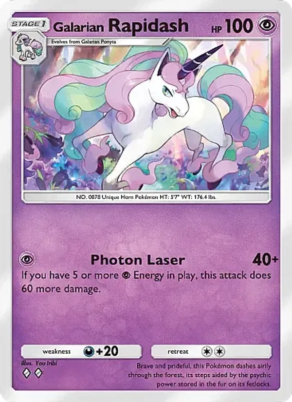 Galarian Rapidash - Fantastical Parade Pokemon Card