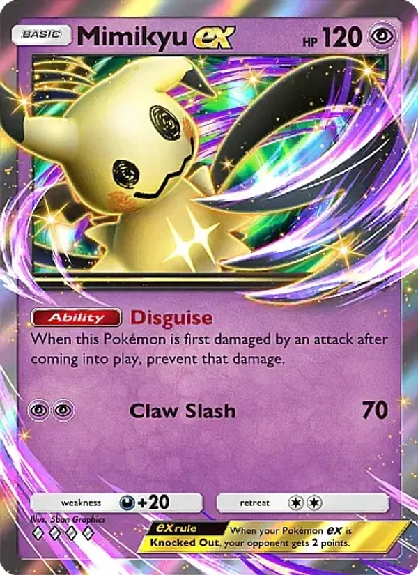 Mimikyu ex - Fantastical Parade Pokemon Card