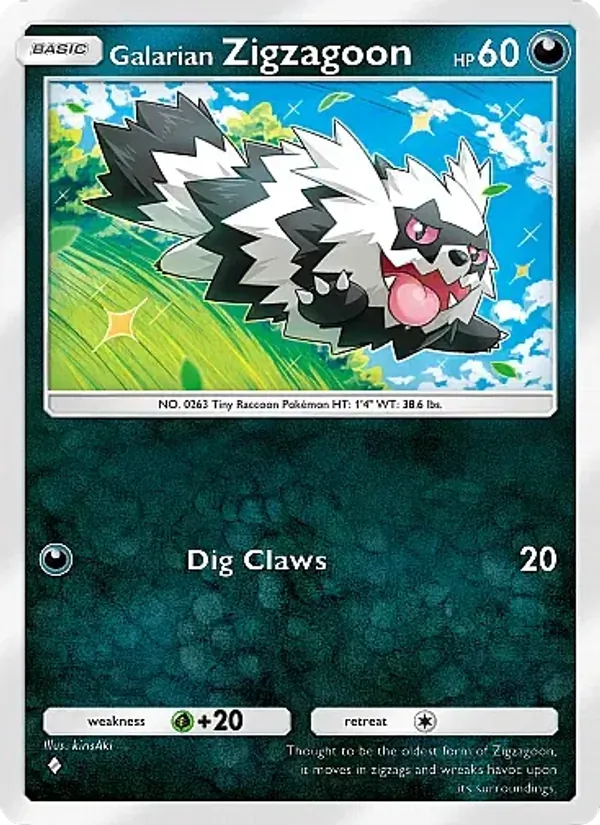 Galarian Zigzagoon - Fantastical Parade Pokemon Card