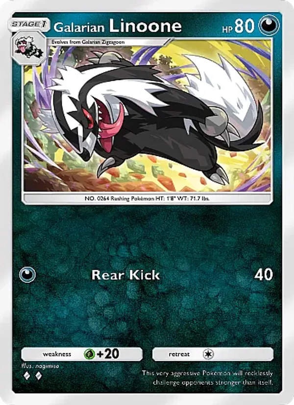 Galarian Linoone - Fantastical Parade Pokemon Card