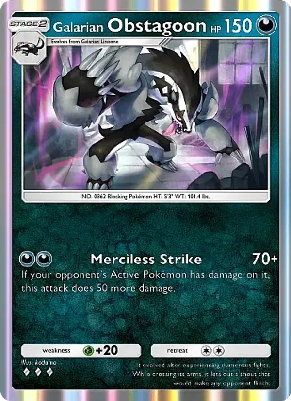 Galarian Obstagoon - Fantastical Parade Pokemon Card