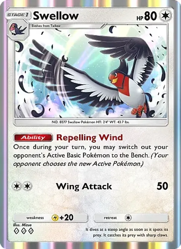 Swellow - Fantastical Parade Pokemon Card