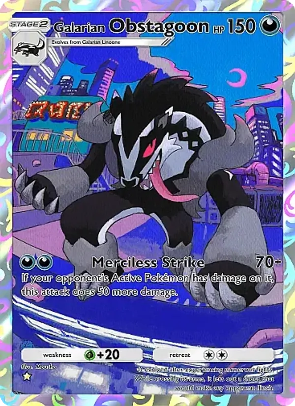 Galarian Obstagoon - Fantastical Parade Pokemon Card