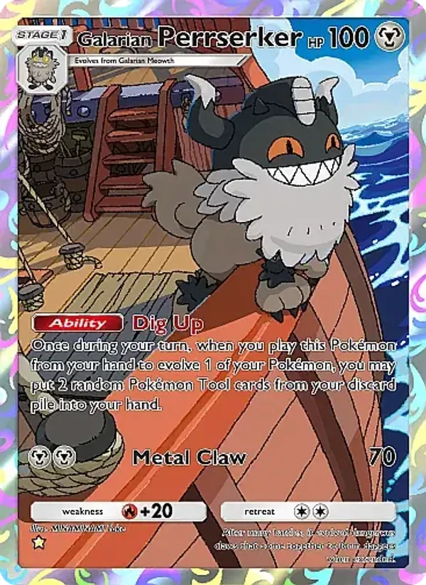 Galarian Perrserker - Fantastical Parade Pokemon Card