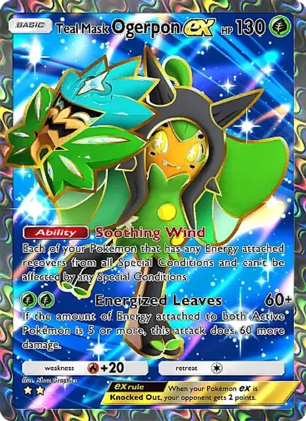 Teal Mask Ogerpon ex - Fantastical Parade Pokemon Card