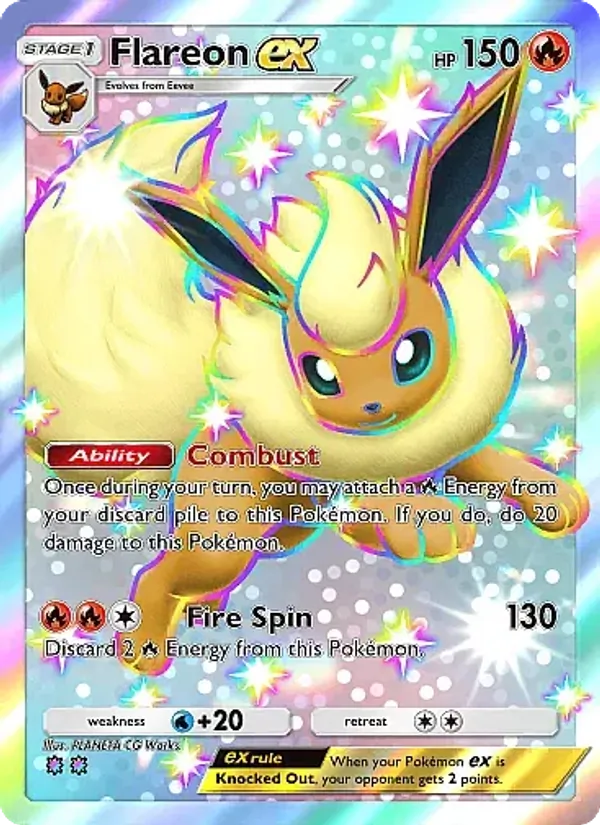 Flareon ex - Fantastical Parade Pokemon Card