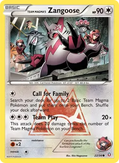 Team Magma's Zangoose - Double Crisis
