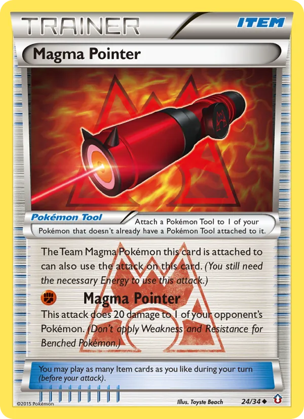 Magma Pointer - Double Crisis Pokemon Card