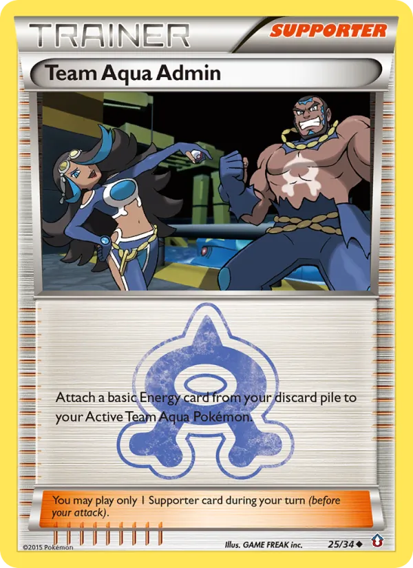 Team Aqua Admin - Double Crisis Pokemon Card