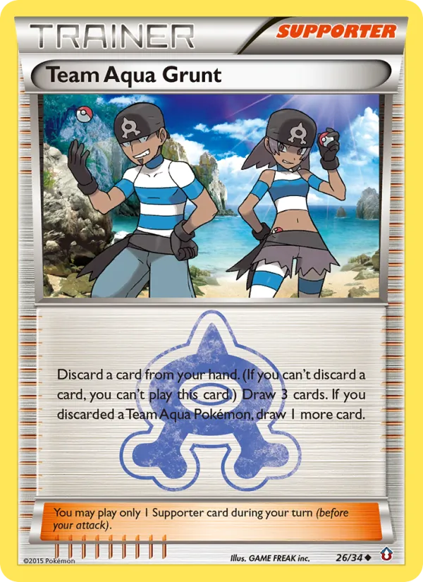 Team Aqua Grunt - Double Crisis Pokemon Card