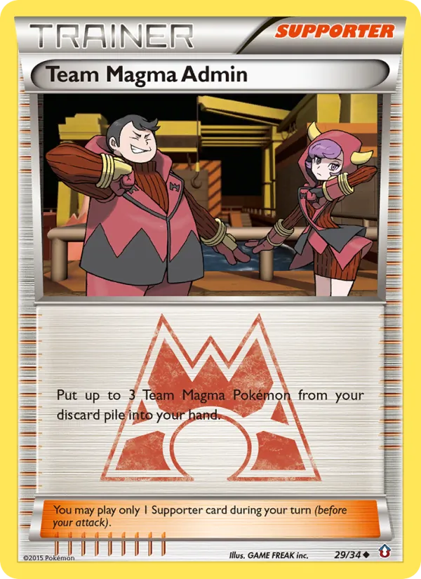Team Magma Admin - Double Crisis Pokemon Card