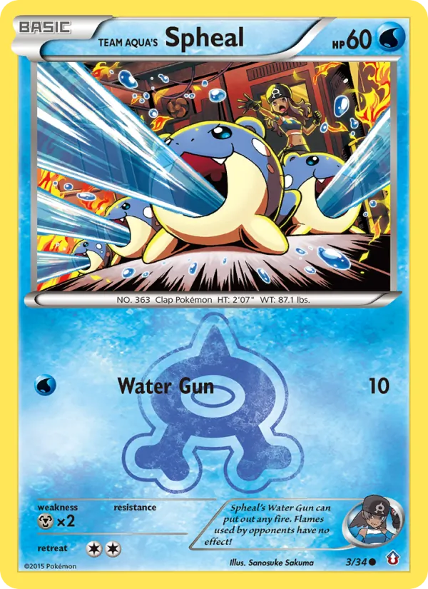 Team Aqua's Spheal - Double Crisis Pokemon Card
