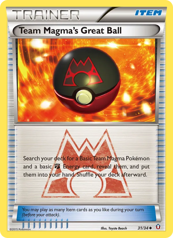 Team Magma's Great Ball - Double Crisis Pokemon Card