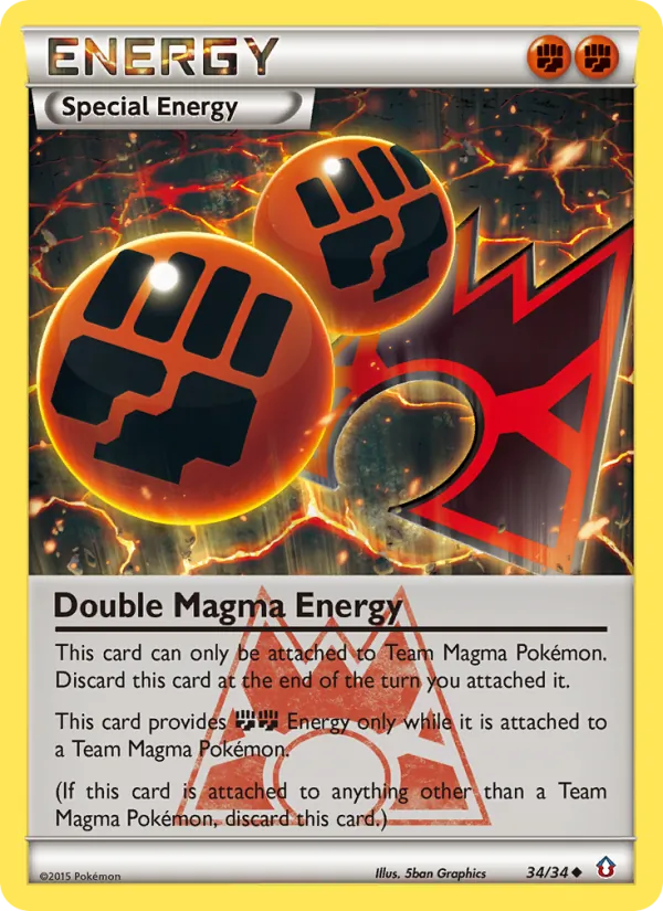 Double Magma Energy - Double Crisis Pokemon Card