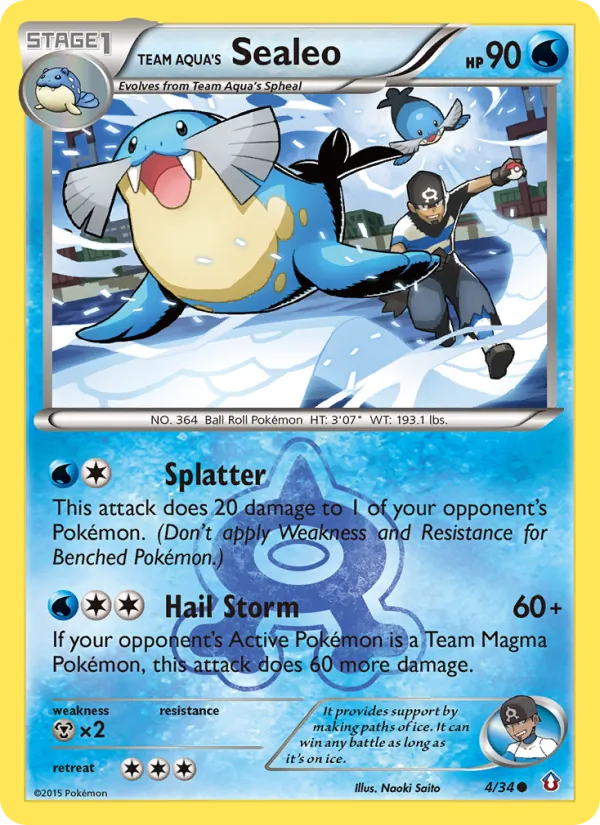 Team Aqua's Sealeo - Double Crisis Pokemon Card