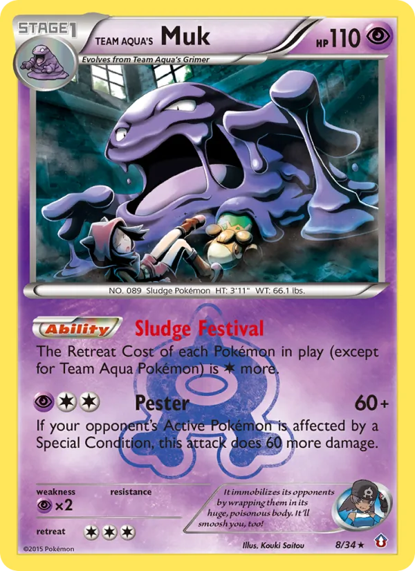 Team Aqua's Muk - Double Crisis Pokemon Card
