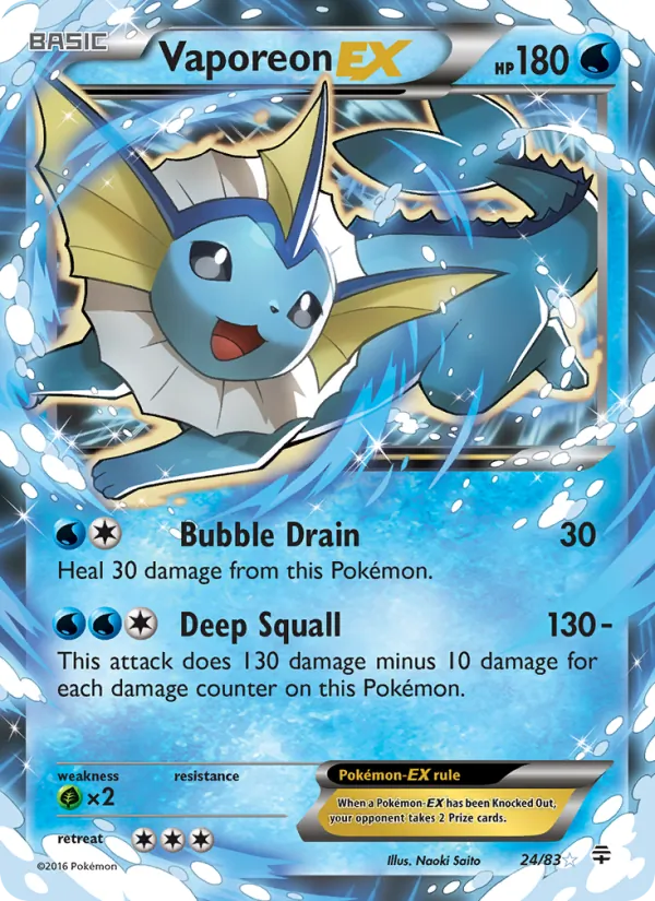 Vaporeon EX - Generations Pokemon Card