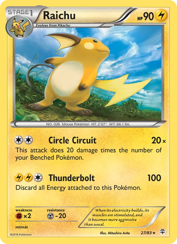 Raichu - Generations Pokemon Card