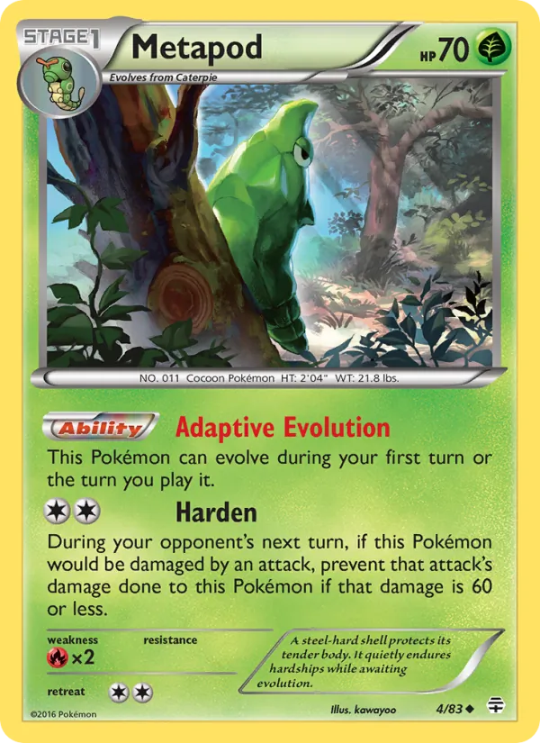 Metapod - Generations Pokemon Card