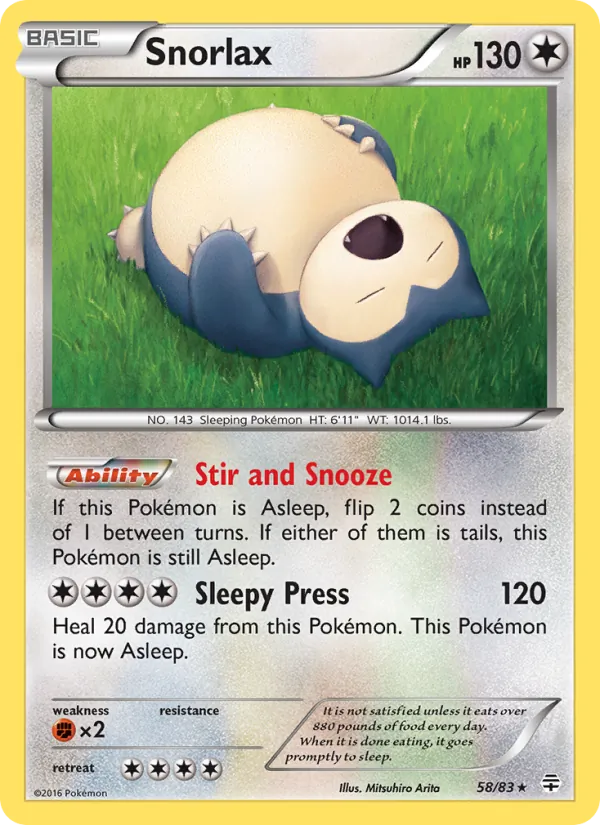 Snorlax - Generations Pokemon Card