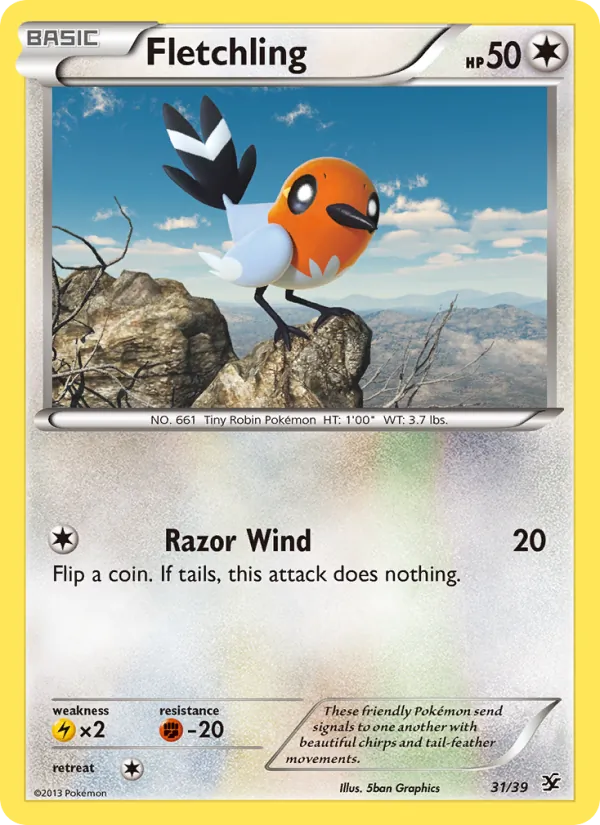 Fletchling - Kalos Starter Set Pokemon Card