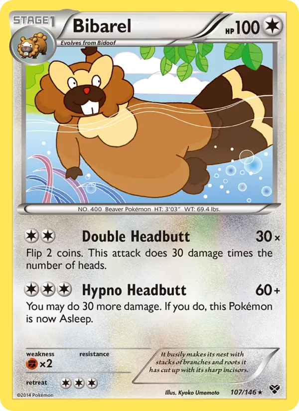 Bibarel - XY Pokemon Card