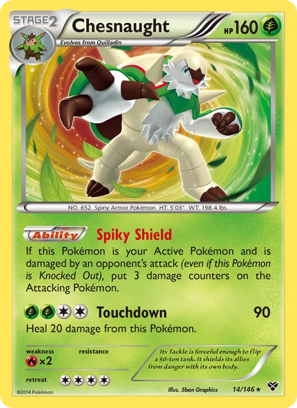 Chesnaught - XY Pokemon Card