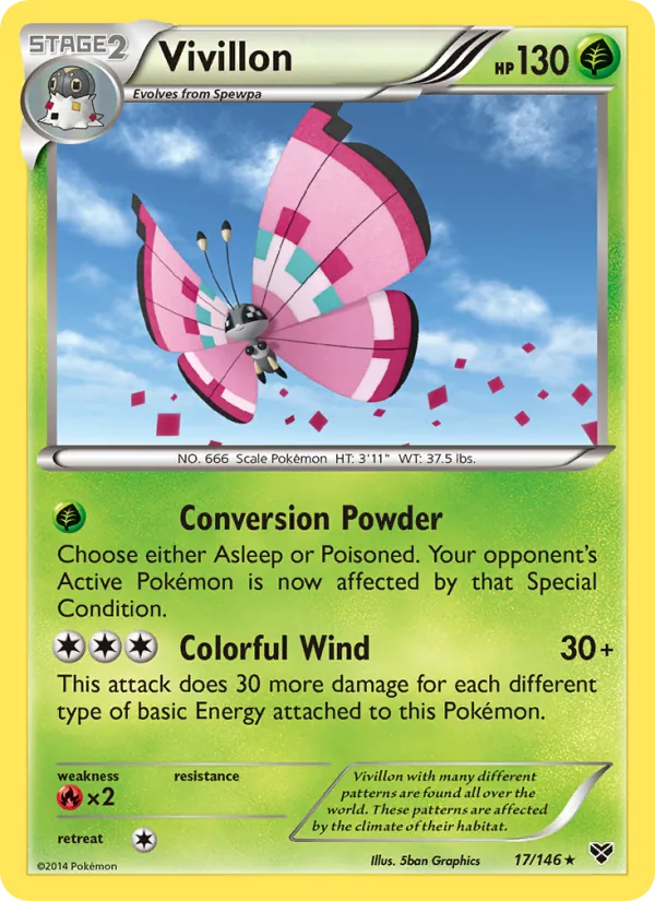 Vivillon - XY Pokemon Card