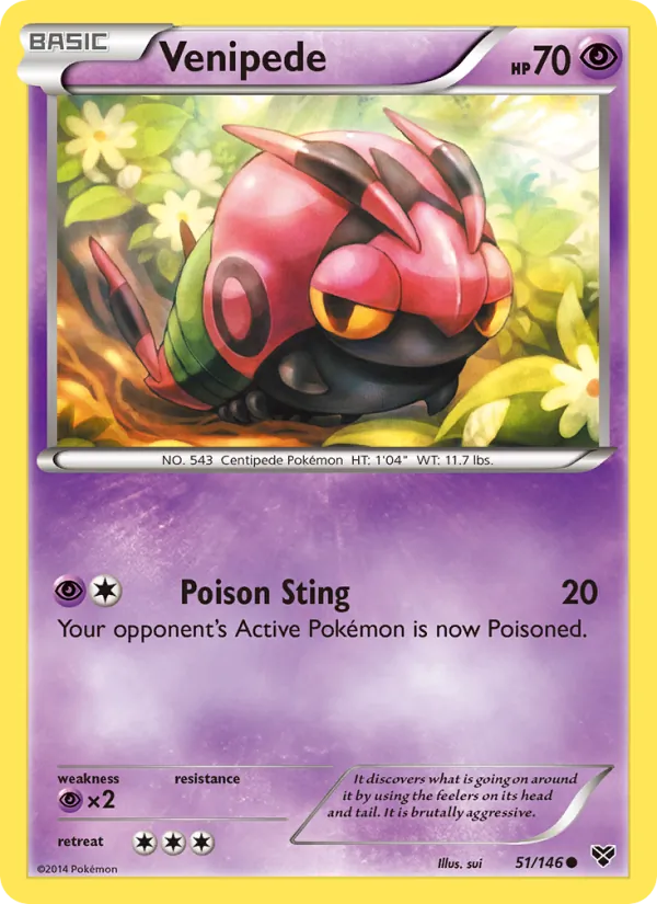 Venipede - XY Pokemon Card