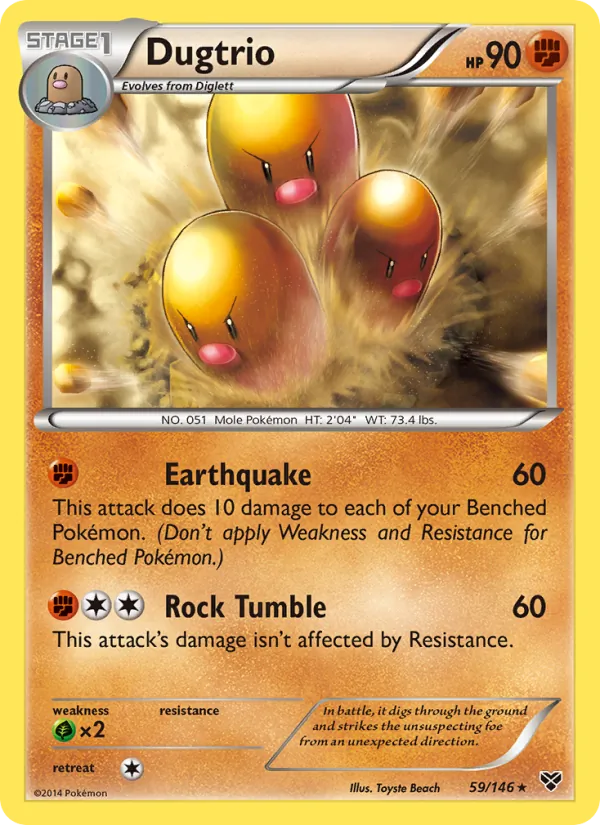 Dugtrio - XY Pokemon Card
