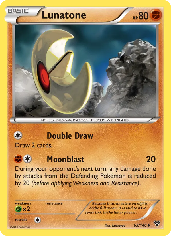 Lunatone - XY Pokemon Card