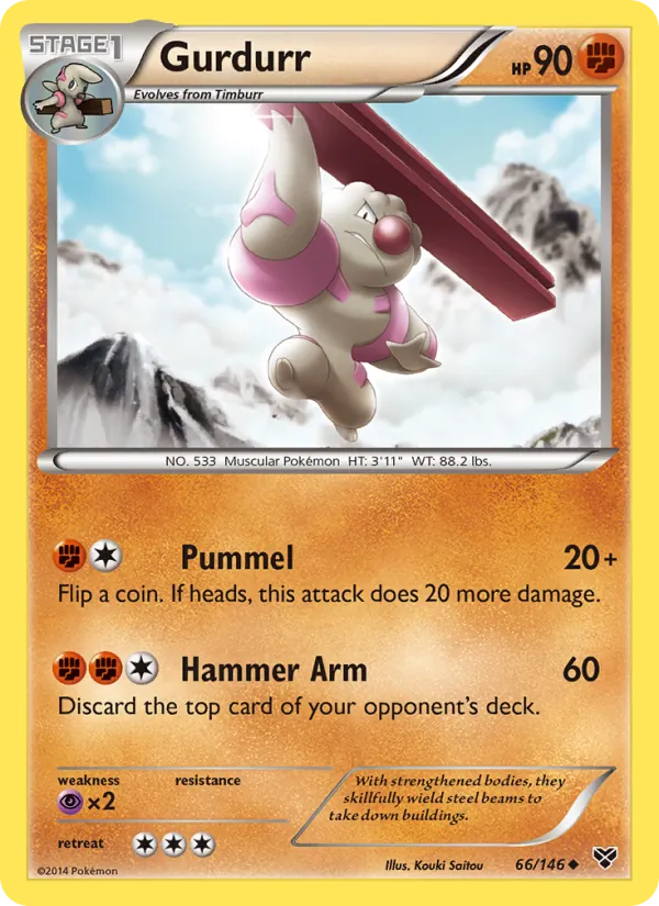 Gurdurr - XY Pokemon Card