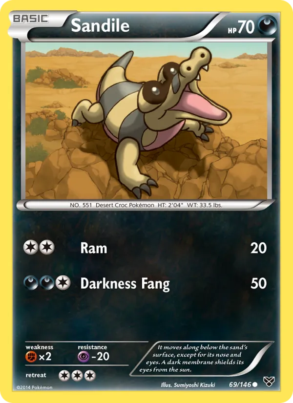 Sandile - XY Pokemon Card