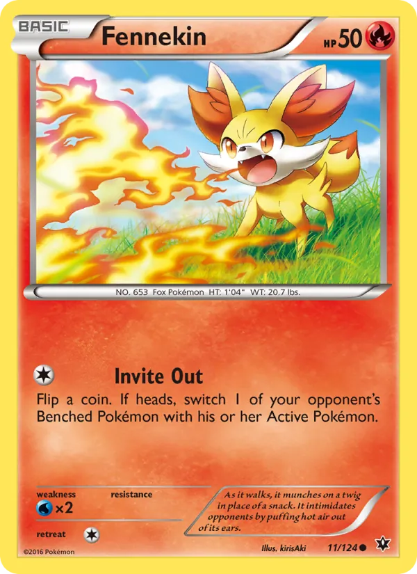 Fennekin - Fates Collide Pokemon Card
