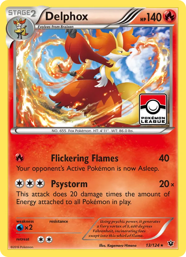 Delphox - Fates Collide Pokemon Card