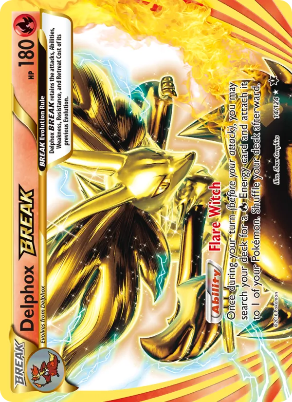 Delphox BREAK - Fates Collide Pokemon Card