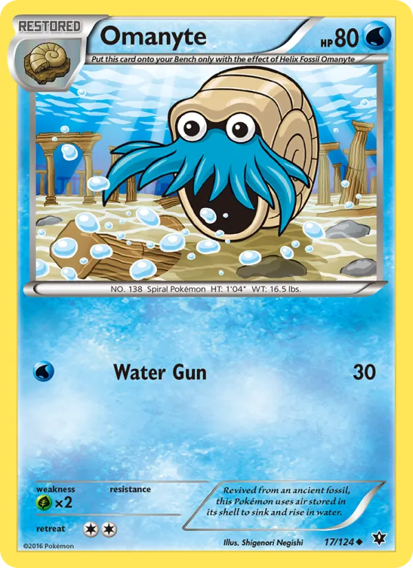 Omanyte - Fates Collide Pokemon Card